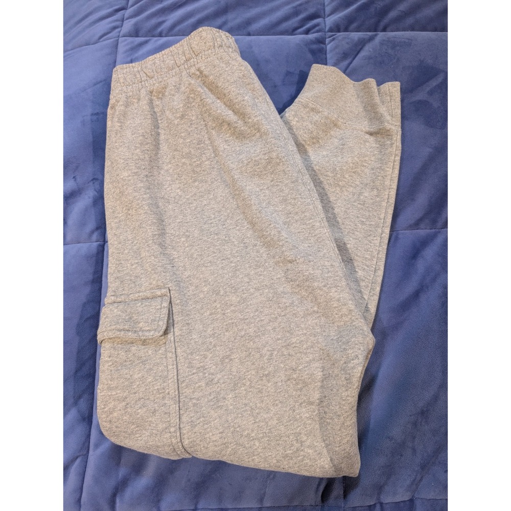 Nike Cargo Joggers Gray Fleece Sportswear Sweatpants - Size M